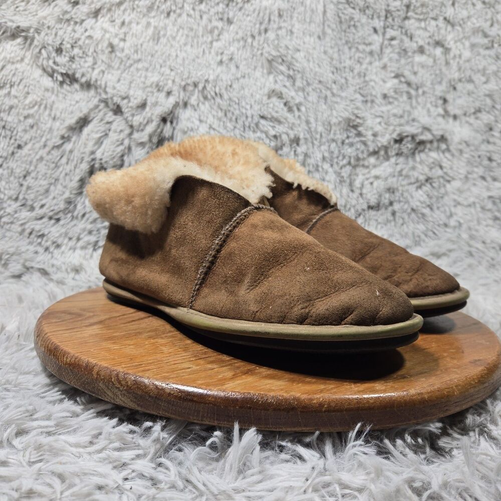 Unbranded Vibram Slipper Boots Women Size 9.5-10/ 10 Inch Luxury Brown Sheepskin